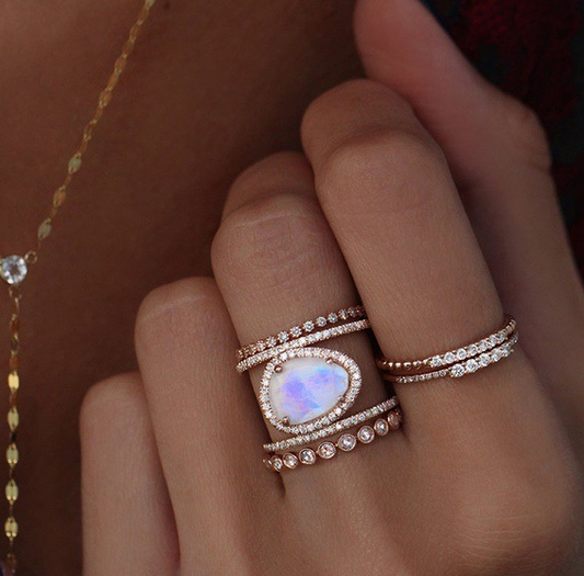 Moonstone Plated Ring