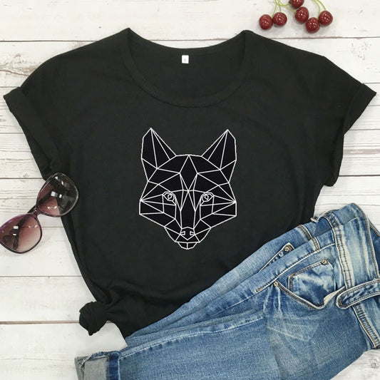 Geometric fox T-shirt