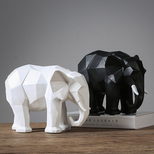 Geometric Elephant Resin