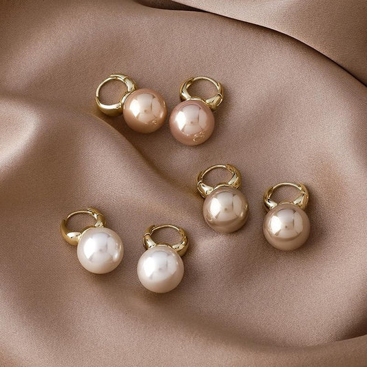 French Pearl Stud Earrings