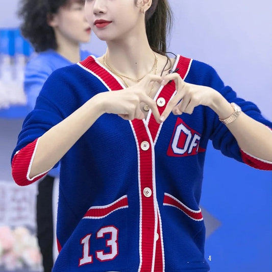 Blue and Red Cardigan