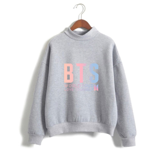 BTS high collar sweater