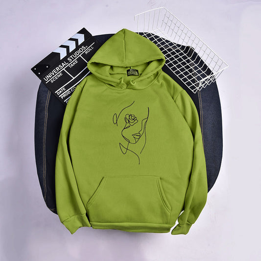 Abstract face hoodie