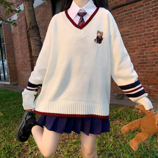 Japanese Style Embroidered Sweater