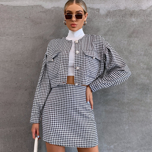 Houndstooth Two-Piece Suit