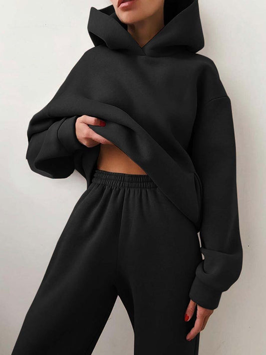 Hooded Sweater Two-piece Suit