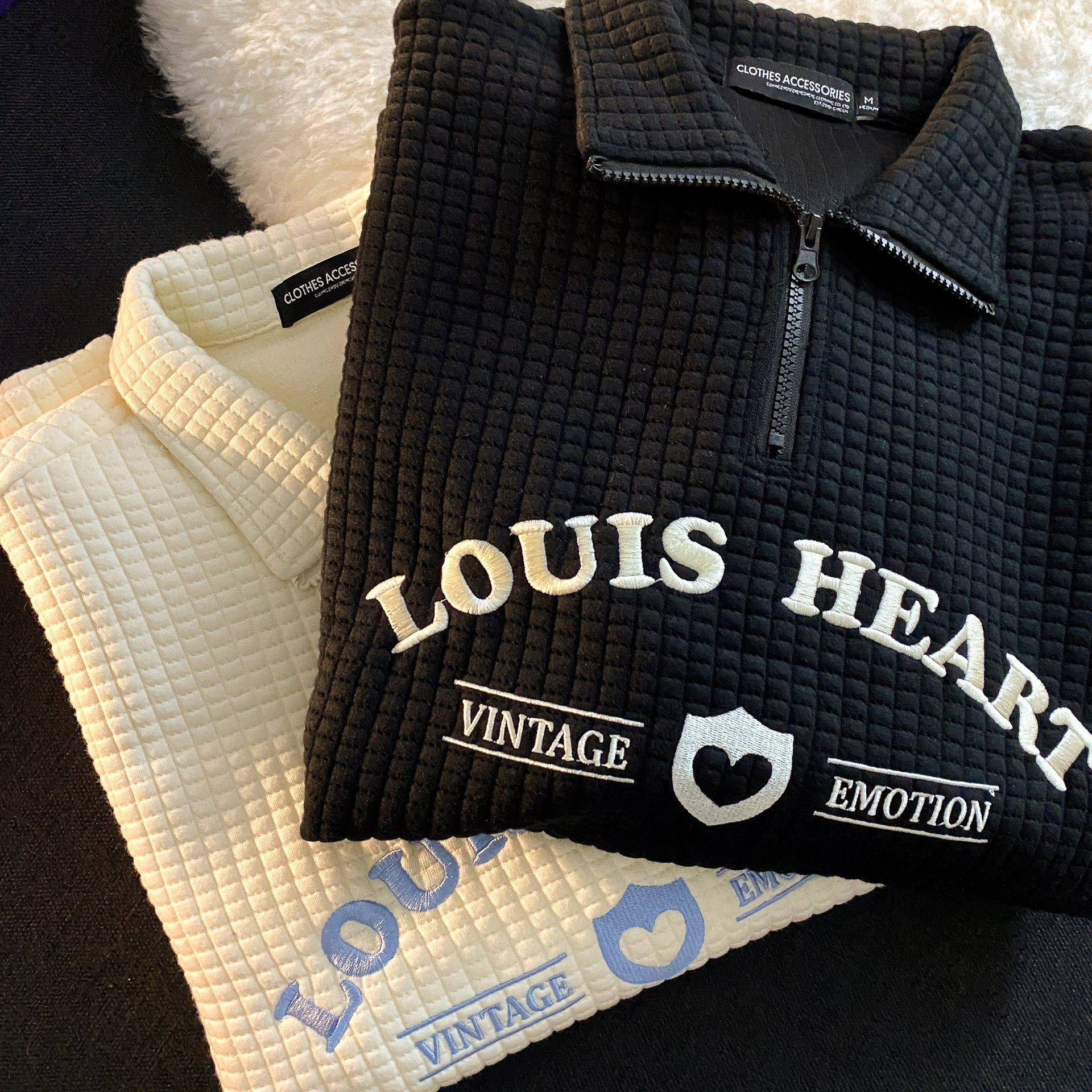 Vintage Louis Heart Sweater Beige / XL